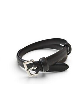Dior Belt Leather Black Silver Business